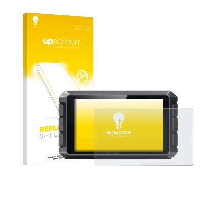 Front side of a product packaging with the brand logo upscreen. Next to it is the device Creality Sonic Pad shown with the cor