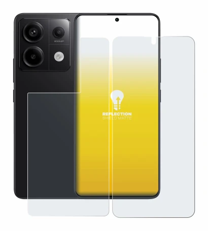 Image of the device Xiaomi Redmi Note 13 Pro 5G (Front+Back) with a wide variety of screen protectors.
