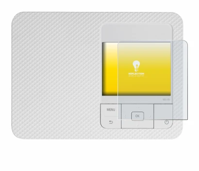 Image of the device Canon Selphy CP1500 with a wide variety of screen protectors.