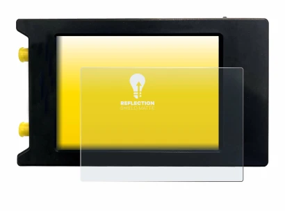 Image of the device LiteVNA 64 with a wide variety of screen protectors.