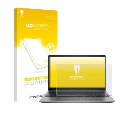 Front side of a product packaging with the brand logo upscreen. Next to it is the device HP Zbook Power 15 G10 shown with the