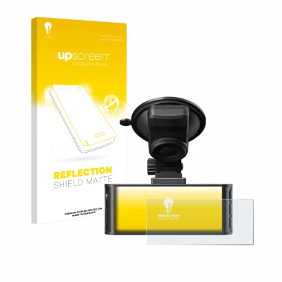 Front side of a product packaging with the brand logo upscreen. Next to it is the device Redtiger F7NS 4K shown with the corre