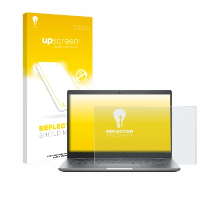 Front side of a product packaging with the brand logo upscreen. Next to it is the device Dell Latitude 5350 Laptop shown with 