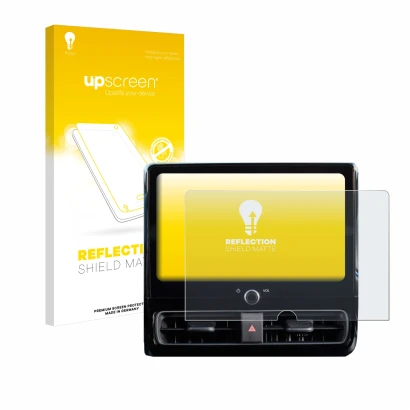 Front side of a product packaging with the brand logo upscreen. Next to it is the device Toyota Yaris 2024 Smart Connect 10.5"