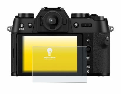 Image of the device Fujifilm X-T50 with a wide variety of screen protectors.