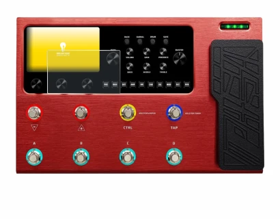 Image of the device Valeton GP-200R with a wide variety of screen protectors.