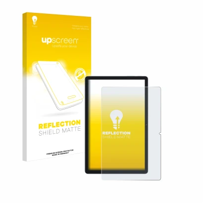 Front side of a product packaging with the brand logo upscreen. Next to it is the device Blackview Tab 80 shown with the corre