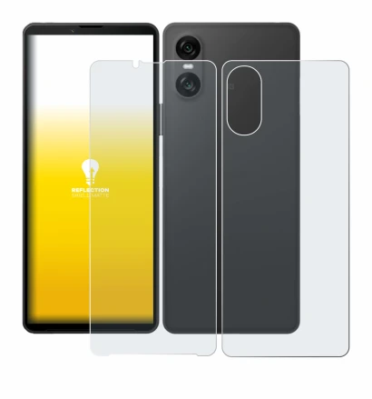 Image of the device Sony Xperia 10 VI (Front+Back) with a wide variety of screen protectors.