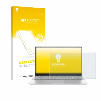 Front side of a product packaging with the brand logo upscreen. Next to it is the device ASUS Vivobook S 15 S5507 shown with t