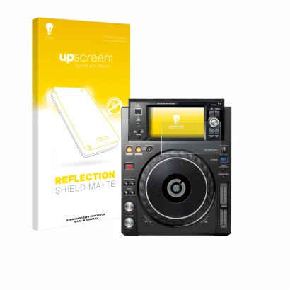 Front side of a product packaging with the brand logo upscreen. Next to it is the device Pioneer XDJ -1000MK2 shown with the c