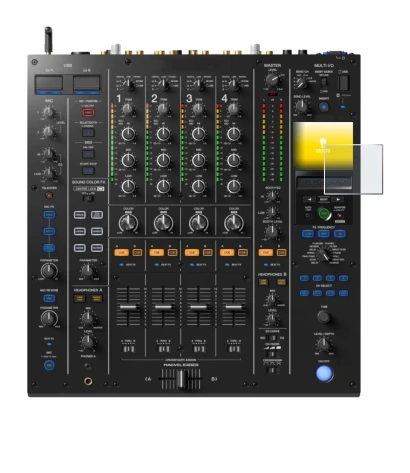 Image of the device Pioneer DJM A9 with a wide variety of screen protectors.