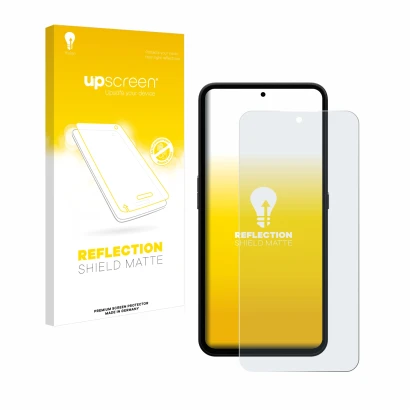 Front side of a product packaging with the brand logo upscreen. Next to it is the device Nothing CMF Phone 1 shown with the co