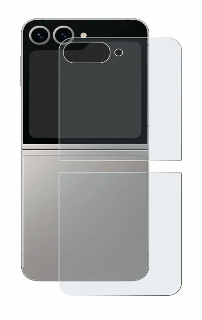 Image of the device Samsung Galaxy Z Flip 6 (Back) with a wide variety of screen protectors.