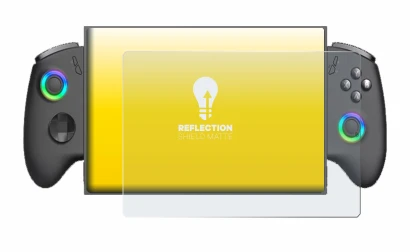 Image of the device OneXPlayer X1 Mini with a wide variety of screen protectors.