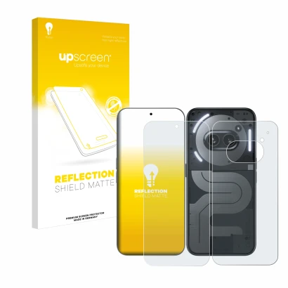 Front side of a product packaging with the brand logo upscreen. Next to it is the device Nothing Phone (2a) Plus (Front+Back) 
