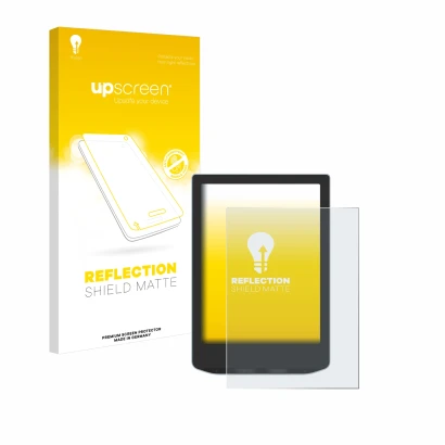Front side of a product packaging with the brand logo upscreen. Next to it is the device Vivlio Light HD Color shown with the 