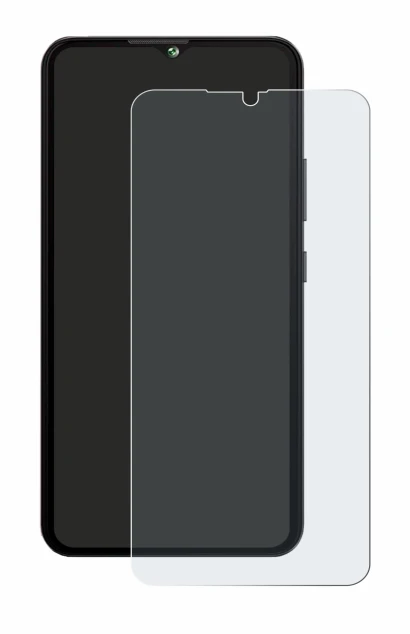 Image of the device Cubot A10 with a wide variety of screen protectors.