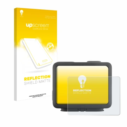 Front side of a product packaging with the brand logo upscreen. Next to it is the device GoPro Hero 4k shown with the correspo