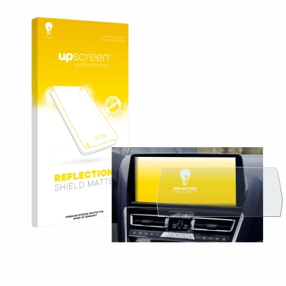 Front side of a product packaging with the brand logo upscreen. Next to it is the device BMW facelift 8 series BJ 2022-2025 sh