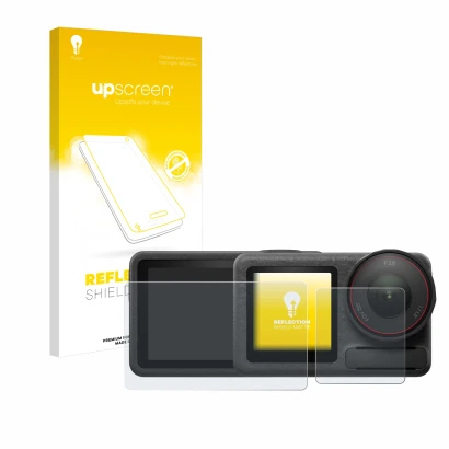 Front side of a product packaging with the brand logo upscreen. Next to it is the device DJI Osmo Action 5 Pro shown with the