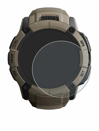 Image of the device Garmin Instinct 2X Solar Tactical Edition with a wide variety of screen protectors.