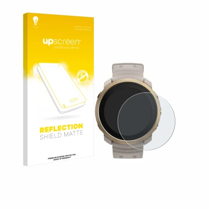 Front side of a product packaging with the brand logo upscreen. Next to it is the device Polar Vantage M3 shown with the corre