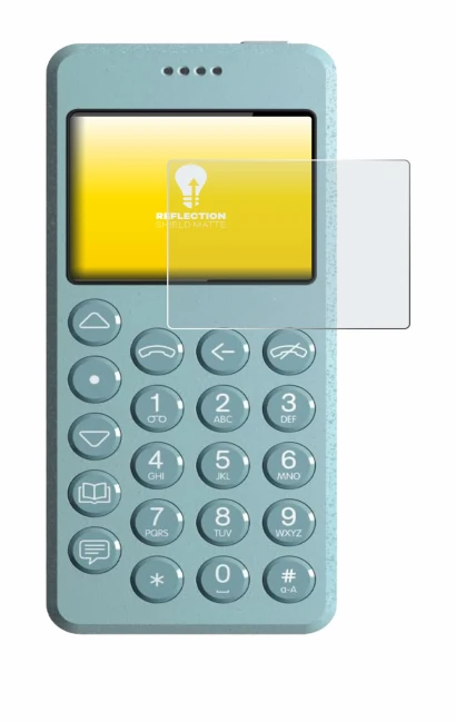 Image of the device Punkt MP02 with a wide variety of screen protectors.