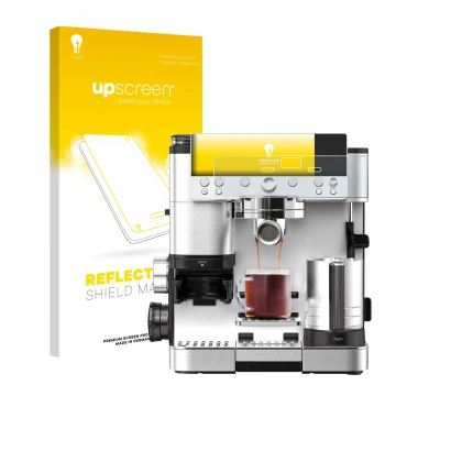 Front side of a product packaging with the brand logo upscreen. Next to it is the device Ninja Luxe Cafe Premier ES601EU shown