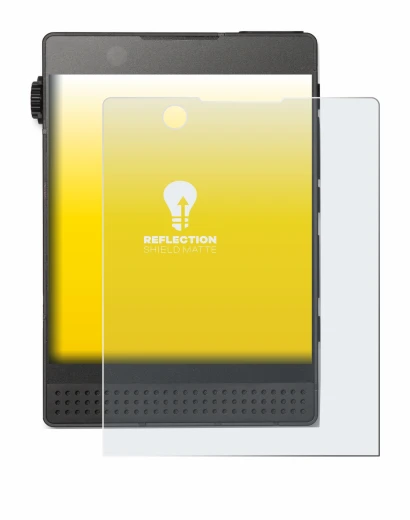 Image of the device Light Phone 3 with a wide variety of screen protectors.