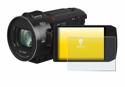 Image of the device Panasonic HC-VX3 with a wide variety of screen protectors.