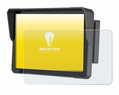Image of the device Carpuride W702B Pro 7" with a wide variety of screen protectors.