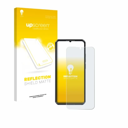 Front side of a product packaging with the brand logo upscreen. Next to it is the device Oukitel WP52 shown with the correspon