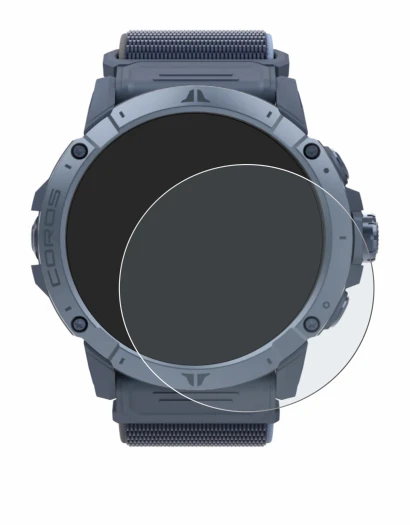 Image of the device Coros Vertix 2S with a wide variety of screen protectors.