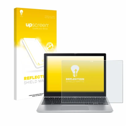 Front side of a product packaging with the brand logo upscreen. Next to it is the device Acer Chromebook Spin 312 shown with t