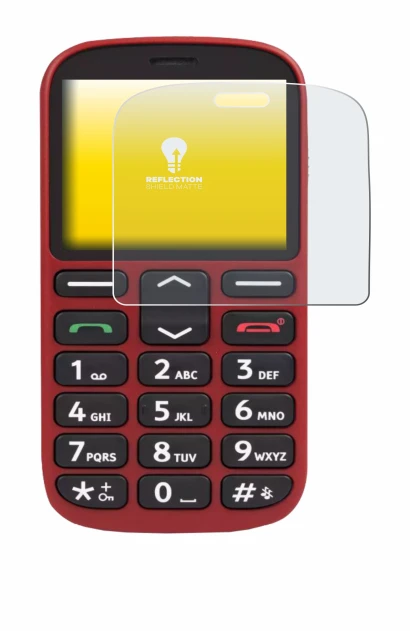 Image of the device Doro 1360 with a wide variety of screen protectors.