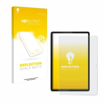 Front side of a product packaging with the brand logo upscreen. Next to it is the device Lenovo Tab 2025 10.1" shown with the 