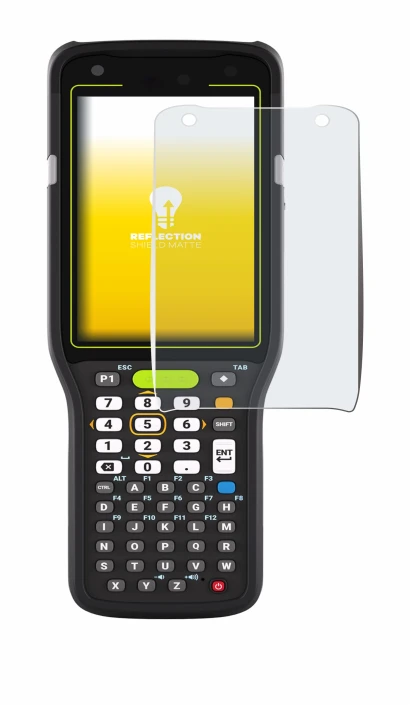 Image of the device Zebra MC3400 with a wide variety of screen protectors.