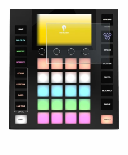 Image of the device Wolfmix W1 MK2 with a wide variety of screen protectors.