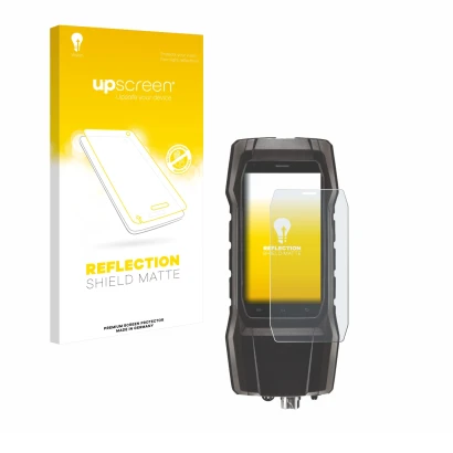 Front side of a product packaging with the brand logo upscreen. Next to it is the device Testo 300 shown with the correspondin