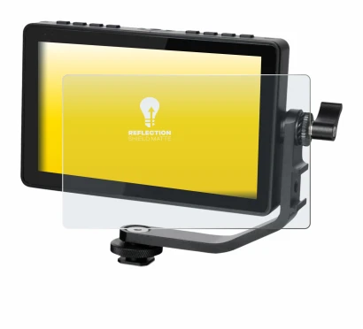 Image of the device Feelworld F5 PROX 5,5" with a wide variety of screen protectors.