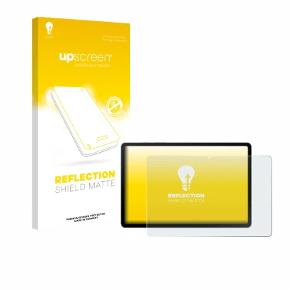 Front side of a product packaging with the brand logo upscreen. Next to it is the device Samsung Galaxy Tab S10 FE WiFi shown 