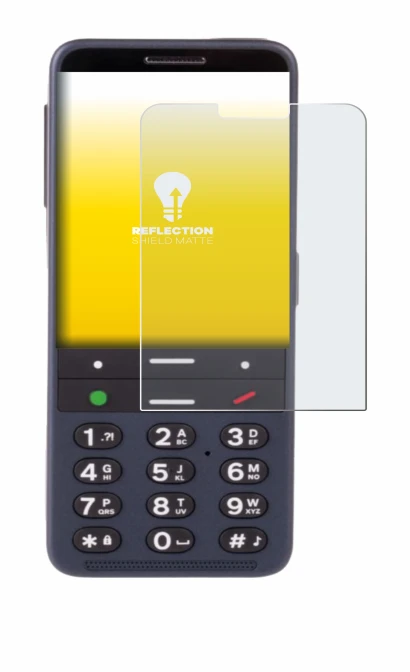 Image of the device BlindShell Classic 3 with a wide variety of screen protectors.