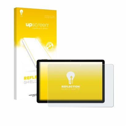 Front side of a product packaging with the brand logo upscreen. Next to it is the device Doogee Tab A9 Pro+ shown with the cor