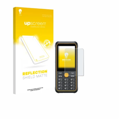 Front side of a product packaging with the brand logo upscreen. Next to it is the device Ulefone Armor Mini 4 shown with the c