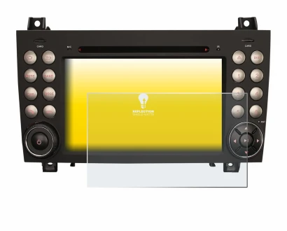 Image of the device Erisin ES8940S 7" with a wide variety of screen protectors.