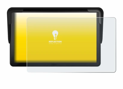 Image of the device Carpuride V3 7" with a wide variety of screen protectors.