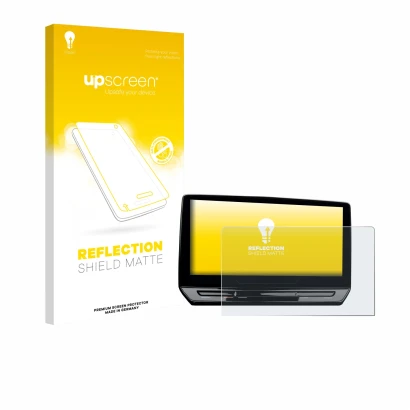 Front side of a product packaging with the brand logo upscreen. Next to it is the device Cupra Leon Sportstourer VZ 12.9" 2025