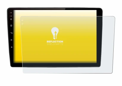 Image of the device Junsun V2 Plus 10" with a wide variety of screen protectors.