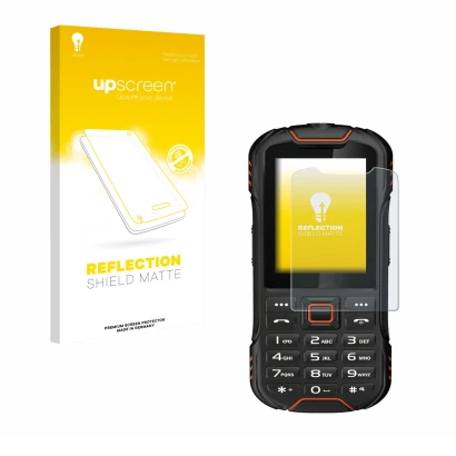 Front side of a product packaging with the brand logo upscreen. Next to it is the device Gigaset GLX8 shown with the correspon
