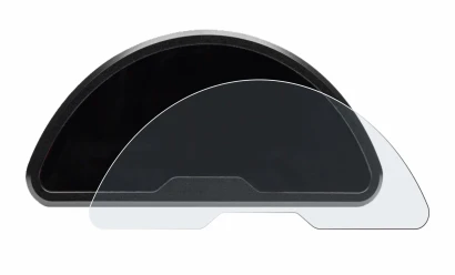 Image of the device motogadget motoscope pro with a wide variety of screen protectors.